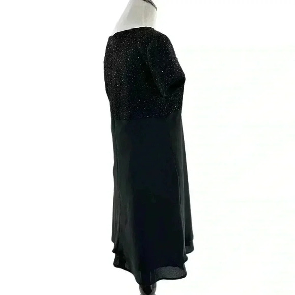 Jessica Howard petite dress 6P black glitter square neck formal vintage 90s 80s - Picture 4 of 8